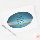 Romeinen 12:21 ovale sticker (Envelop)