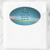 Romeinen 12:21 ovale sticker (Tas)