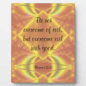 Romeinen 12:21 Plaque Fotoplaat (Voorkant)