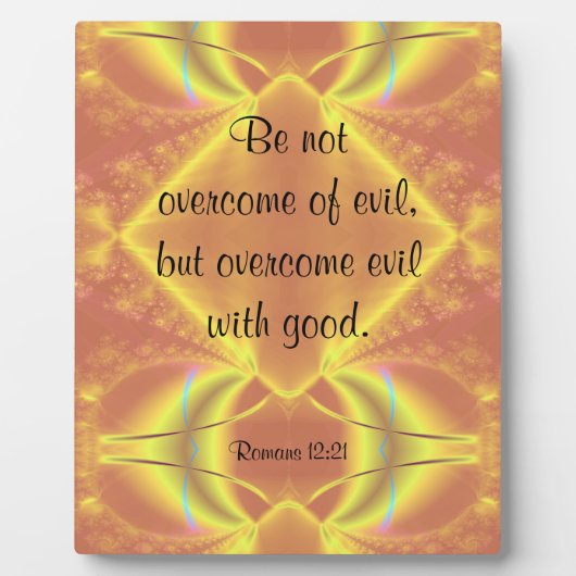 Romeinen 12:21 Plaque Fotoplaat (Voorkant)