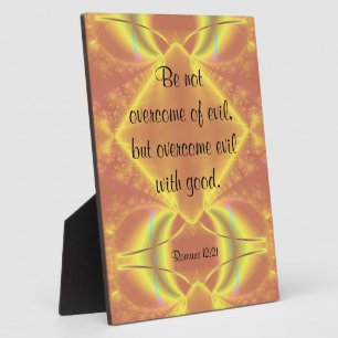 Romeinen 12:21 Plaque Fotoplaat