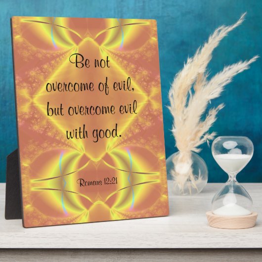 Romeinen 12:21 Plaque Fotoplaat (Zijkant)