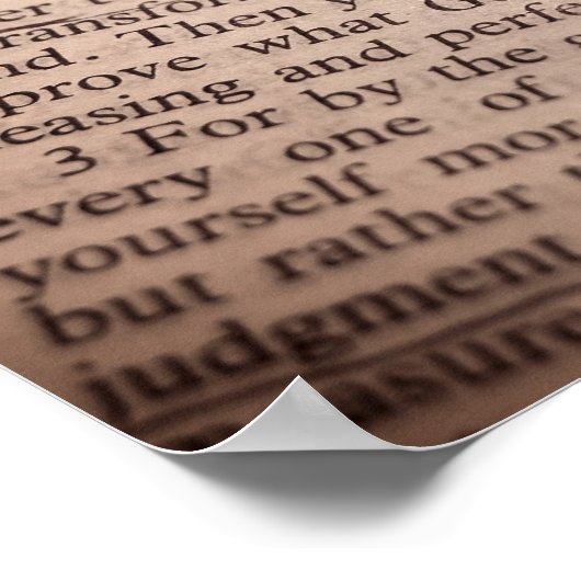 Romeinen 12:2 [Afdrukken] Poster (Hoek)