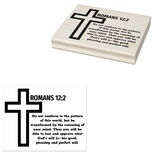 Romeinen 12:2 Bijbelse rubberstempel (Gestempeld)