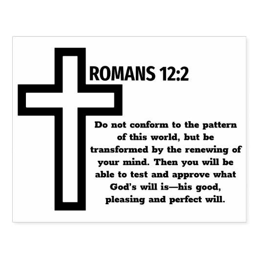 Romeinen 12:2 Bijbelse rubberstempel (Afrduk)