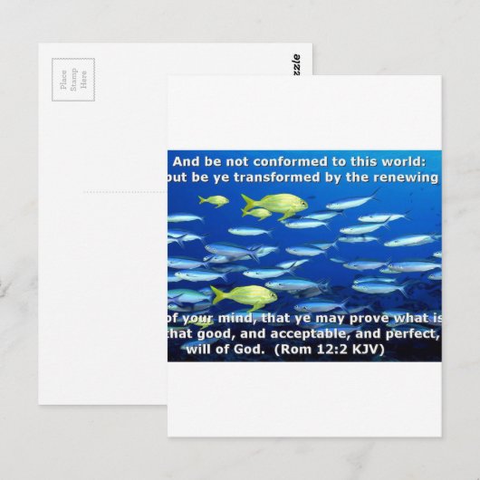 Romeinen 12:2 briefkaart (Voorkant / Achterkant)