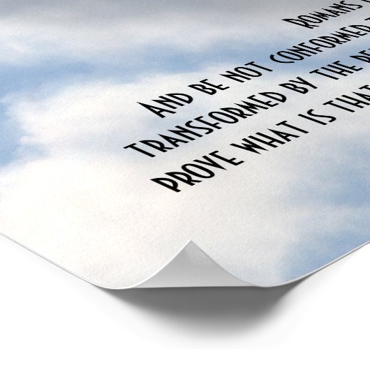 Romeinen 12:2 Inspirerend-Bijbelse-Verse-Ziekenver Poster (Hoek)