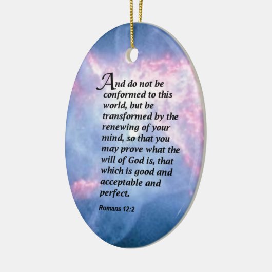 Romeinen 12:2 keramisch ornament (Links)