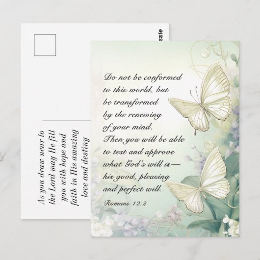 Romeinen 12:2 Niet in overeenstemming met deze wer Briefkaart (Voorkant / Achterkant)