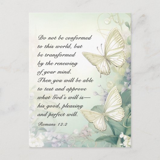 Romeinen 12:2 Niet in overeenstemming met deze wer Briefkaart (Voorkant)