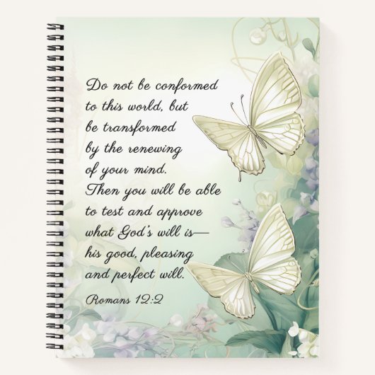 Romeinen 12:2 Niet in overeenstemming met deze wer Notitieboek (Voorkant)