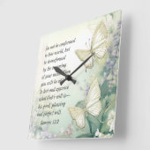 Romeinen 12:2 Niet in overeenstemming met deze wer Vierkante Klok (Hoek)