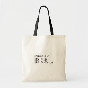 Romeinen 12:2 Nieuwe Geest Leven Schepping Minimal Tote Bag