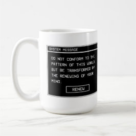 Romeinen 12:2 Nieuwe leven christelijke minimalist Koffiemok