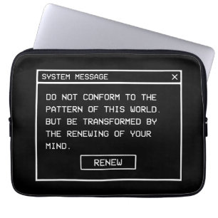 Romeinen 12:2 Pas je niet aan Christelijke Streetw Laptop Sleeve