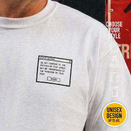 Romeinen 12:2 Pas je niet aan Christelijke Streetw T-shirt