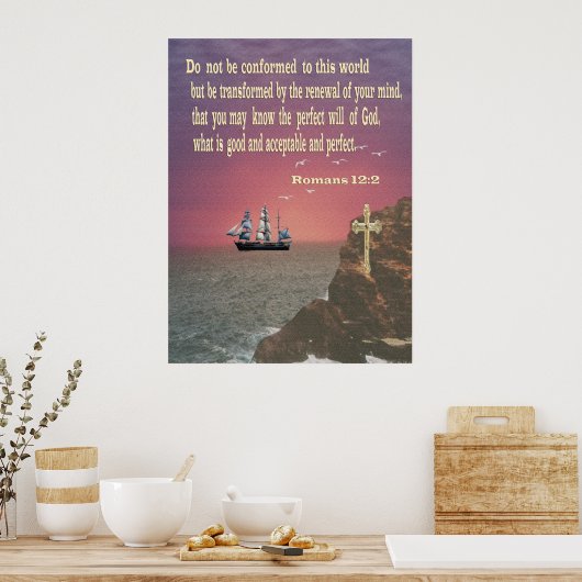 Romeinen 12:2 poster (Keuken)