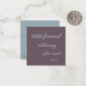 Romeinen 12:2 Vlakke Notitiekaart Notitiekaartje (Voorkant / Achterkant in situ)