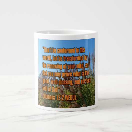 Romeinen 12:2 WEBU Mug Grote Koffiekop (Voorkant)