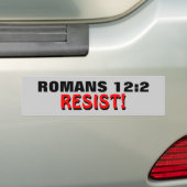 Romeinen 12:2 weerstaan! bumpersticker (Op auto)