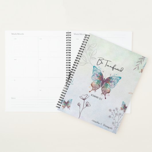 Romeinen 12:2 Wordt Getransformeerd Wekelijks/Maan Planner (Display)