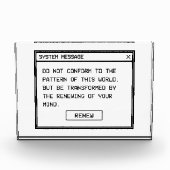 Romeinen 12:2 Zwart en Wit Computer Waarschuwingsv Fotoblokken (Voorkant)