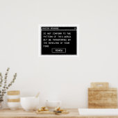 Romeinen 12:2 Zwart en Wit Computer Waarschuwingsv Poster (Keuken)
