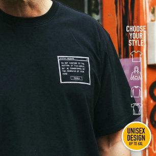 Romeinen 12:2 Zwart en Wit Computer Waarschuwingsv T-shirt