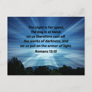 Romeinen 13:12 De nacht is ver doorgebracht, de da Briefkaart