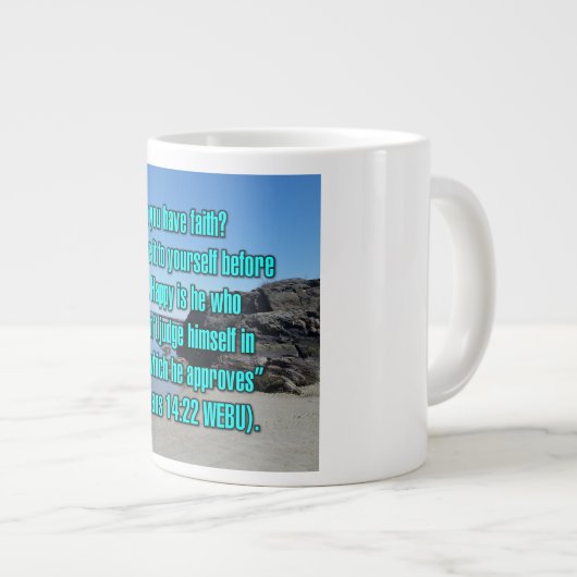 Romeinen 14:22 WEBU Mok (Voorkant rechts)