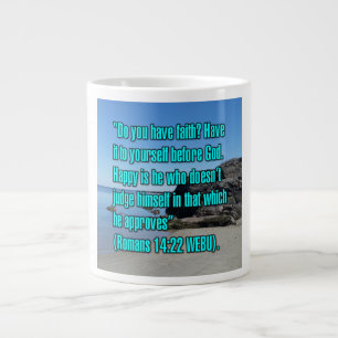 Romeinen 14:22 WEBU Mug Grote Koffiekop