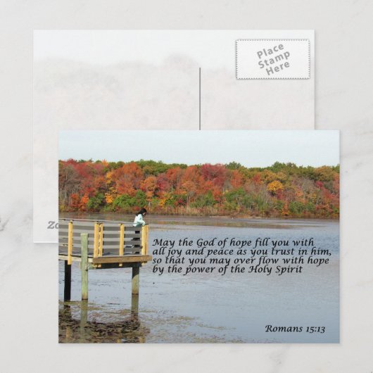 Romeinen 15:13 Bijbelprijsopgave Briefkaart (Voorkant / Achterkant)