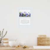 Romeinen 15:13 Bijbeltekst Bloem en Kust Poster (Keuken)