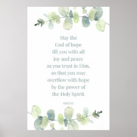 Romeinen 15:13, Bijbelverse print, God van hoop