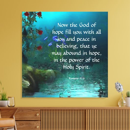 Romeinen 15:13 canvas afdruk (Insitu (Woonkamer))