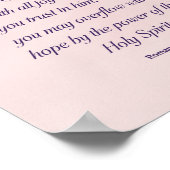 Romeinen 15:13 Christelijk Bijbelvers Bloemenkunst Poster (Hoek)