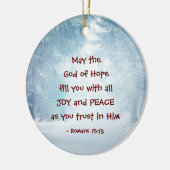 Romeinen 15:13 De God van de Hoop, Kerstmis Keramisch Ornament (Links)