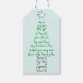 Romeinen 15:13 God Hoop Vreugde & Vrede Kerstmis Cadeaulabel (Voorkant)