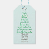 Romeinen 15:13 God Hoop Vreugde & Vrede Kerstmis Cadeaulabel (Achterkant)