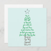 Romeinen 15:13 God Hope Joy & Peace Kerstman Kaart (Voorkant / Achterkant)