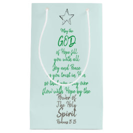 Romeinen 15:13 God Hope Joy & Peace Kerstman Kaart Klein Cadeauzakje