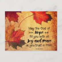 Romeinen 15:13 God of Hope Autumn Leaves