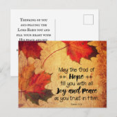 Romeinen 15:13 God of Hope Autumn Leaves Briefkaart (Voorkant / Achterkant)