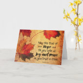 Romeinen 15:13 God of Hope Autumn Leaves Kaart (Gele Bloem)