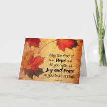 Romeinen 15:13 God of Hope Autumn Leaves