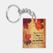 Romeinen 15:13 God of Hope Autumn Leaves Sleutelhanger (Voorkant Links)