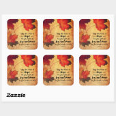 Romeinen 15:13 God of Hope Autumn Leaves Vierkante Sticker (Vel)