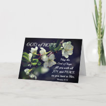 Romeinen 15:13 God of Hope White Flowers