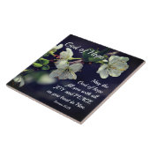 Romeinen 15:13 God of Hope White Flowers Tegeltje (Zijkant)