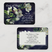 Romeinen 15:13 God of Hope White Flowers Visitekaartje (Voorkant / Achterkant)